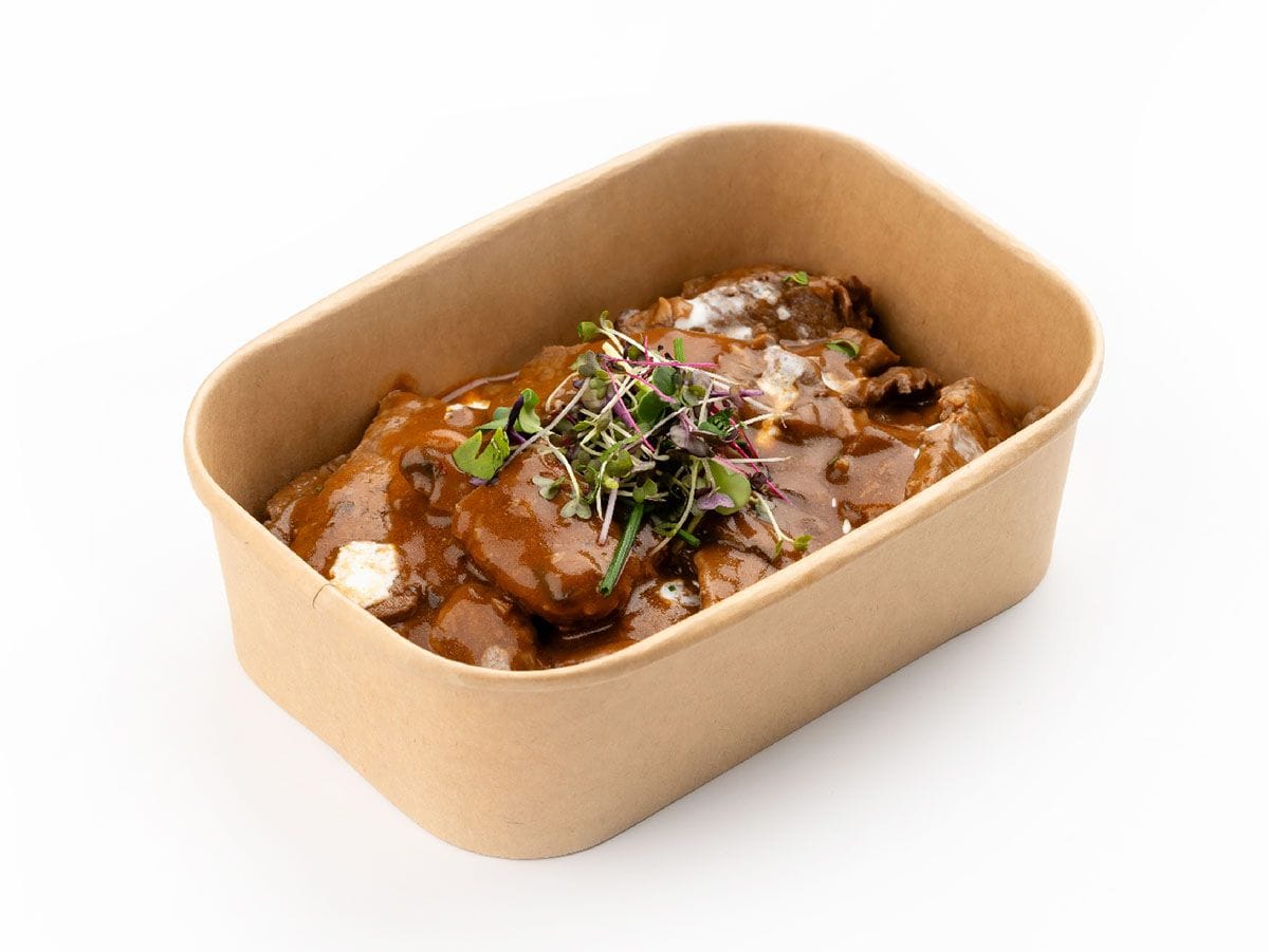 Beef Teriyaki. Calorie 219.9, Protein 25.2, Carbs 7.5, Fat 9.9