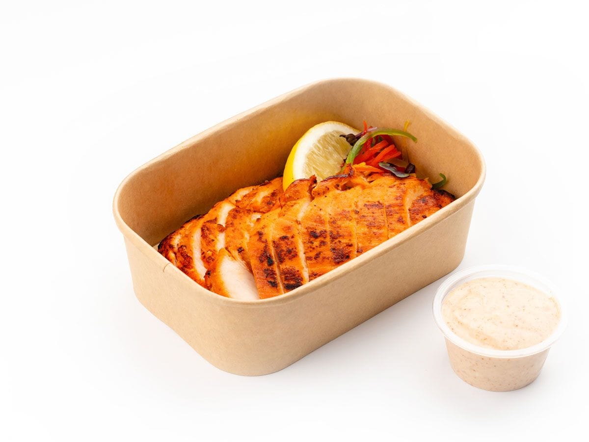 Tandoori Chicken. Calorie 149, Protein 25, Carbs 06, Fat 2.4