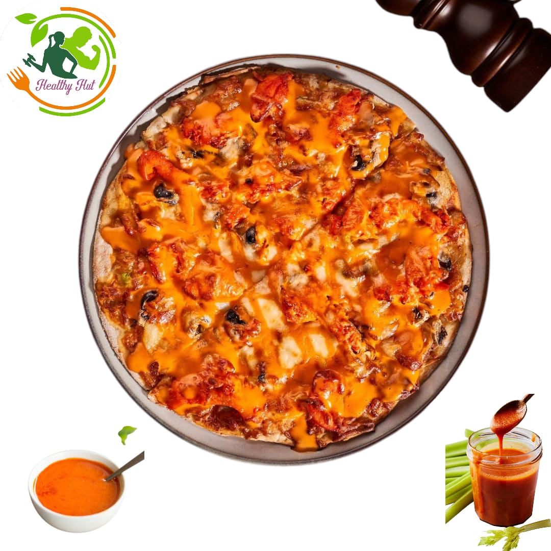 Buffalo Pizza Calorie 648, Protein 54, Carbs 120, Fat 24