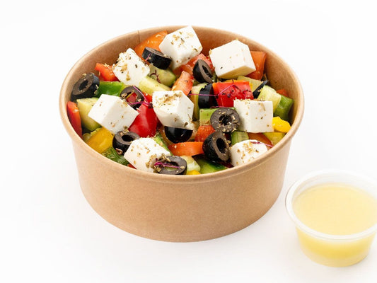 Greek Salad      Calorie 68, Protein 2.8, Carbs 2.9, Fat 4.97