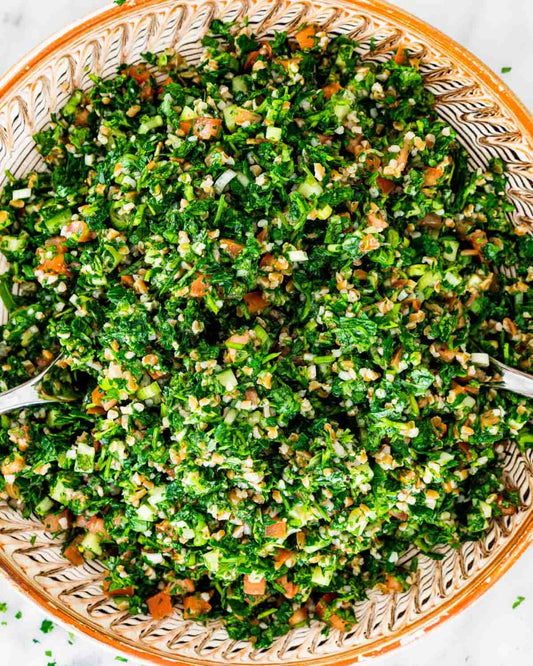 Tabula Salad      Calorie 160, Protein 14, Carbs 8, Fat 0.7