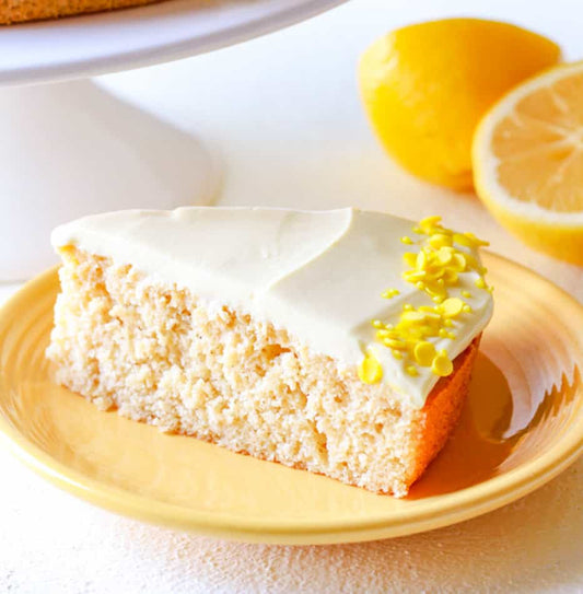 Lemon  Cake.  Calorie 151, Protein 15, Carbs 18, Fat 13