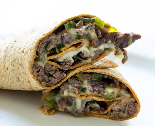 Cheese Steak.  Calorie  374, Protein 29, Carbs 30.7, Fat 14