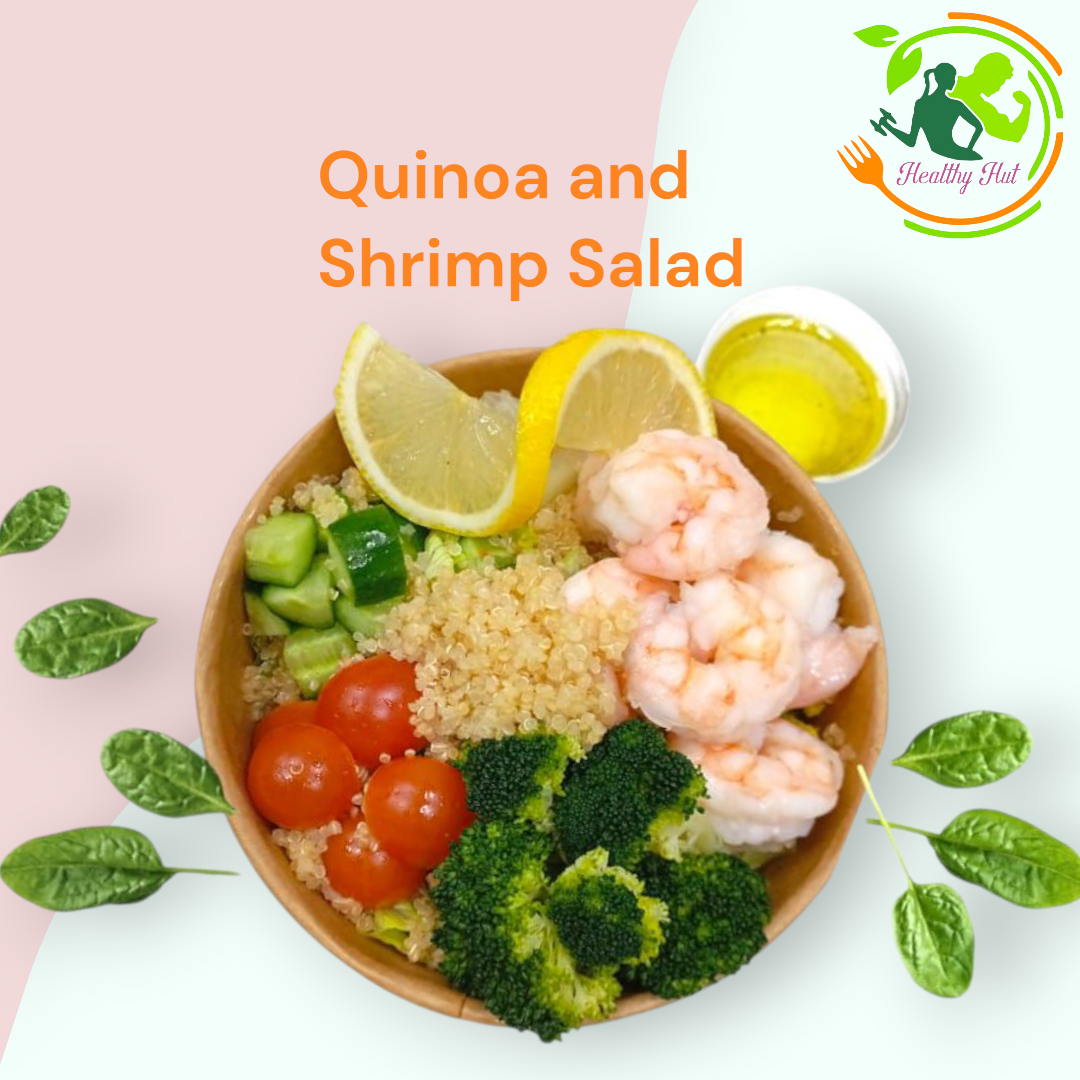 Quinoa and Shrimp Salad

Caloris376, protein36, carb71, fat13.4